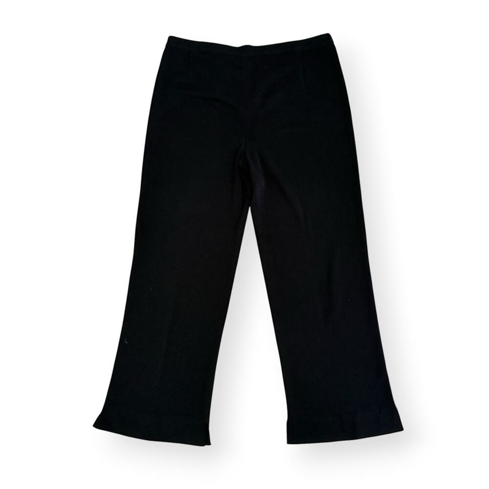 Ming Wang Black Pull On Pants Womens L Office Career Minimalist Quiet Luxury - Picture 5 of 9